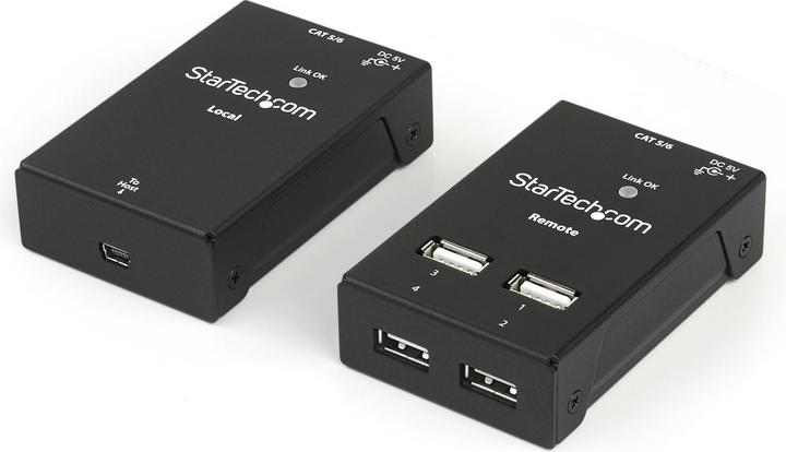 Immagine prodotto StarTech Estensore USB a 4 porte su CAT5/6 (Mini USB, 4 Porti)