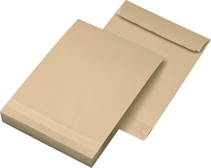 Immagine prodotto Elepa Tasca pieghevole Natron marrone, design: DIN B4, carta: 130 gsm, adesivo sensibile alla pressione (250 x)
