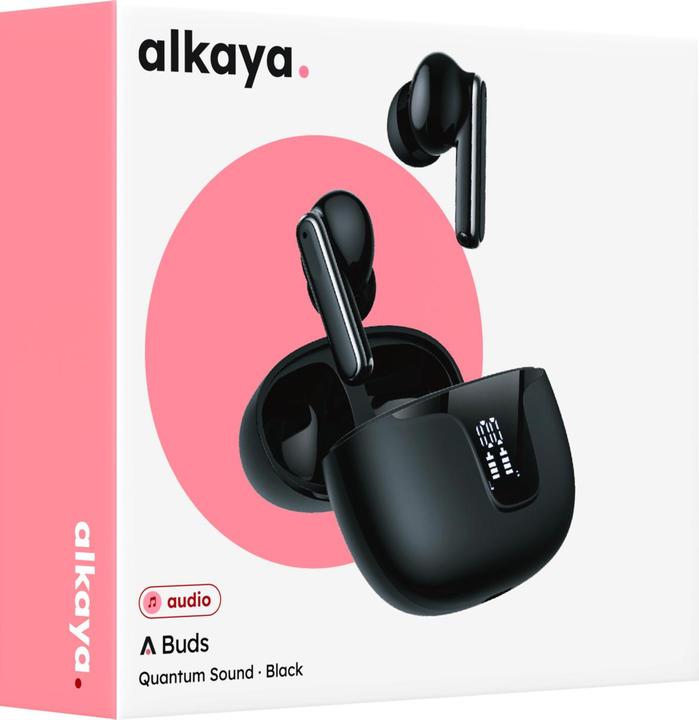 Produktbild Alkaya A Buds Quantum Sound Bluetooth Kopfhörer mit Display Ladestatus schwarz (Kabellos)