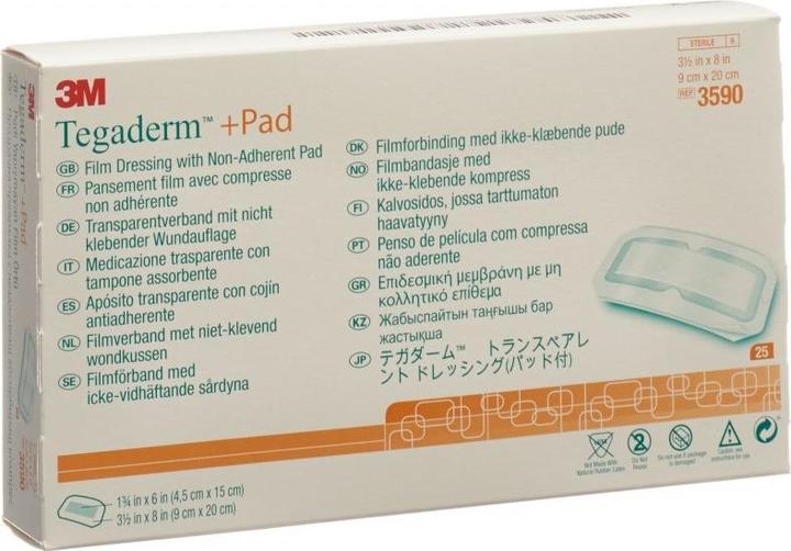 3M Tegaderm+Pad 9x20cm Wundkissen 4.5x15cm 25 Stk (25 x)
