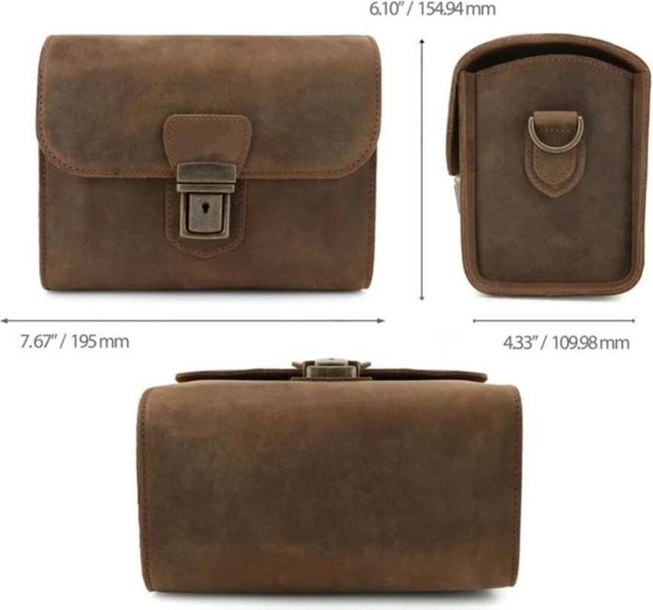 Produktbild Only-Bags.Store Kamera-Messenger-Tasche aus genarbtem Leder für spiegellose, Sofortbild- und DSLR-Kameras (Kamera Schultertasche)