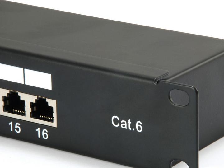 Image du produit equip Panneau de brassage 16x RJ45 Cat6 19" 1UH noir