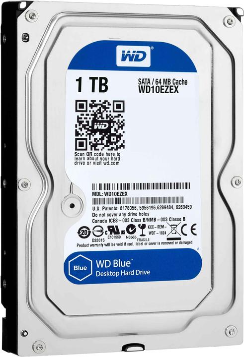 Actual product image WD Blue 7200rpm (1 TB, 3.5", CMR)
