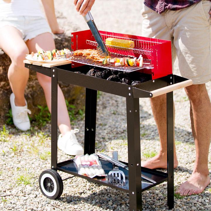 Image du produit tectake Barbecue Chariot à 2 Roues (49 cm)