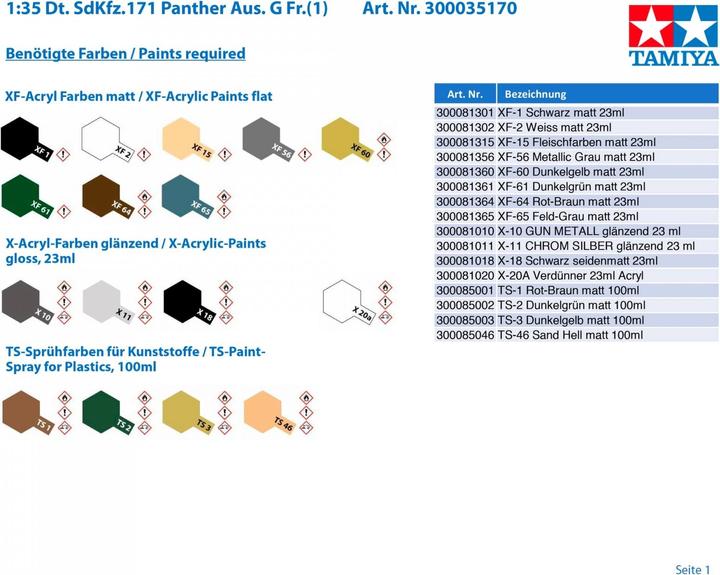 Produktbild Tamiya ST Panther TYP G