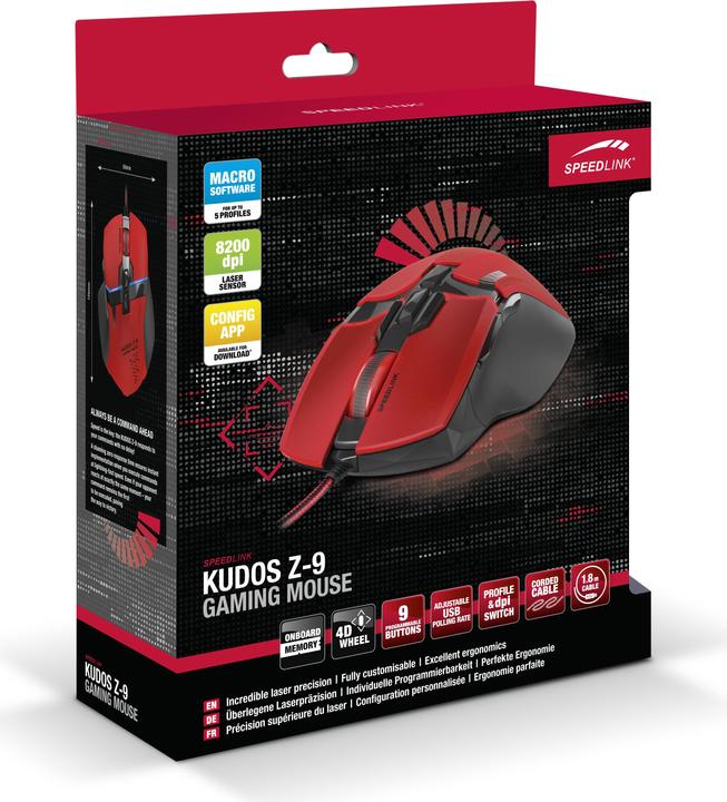 Immagine prodotto Speedlink Mouse da gioco KUDOS Z-9 (Cablato)