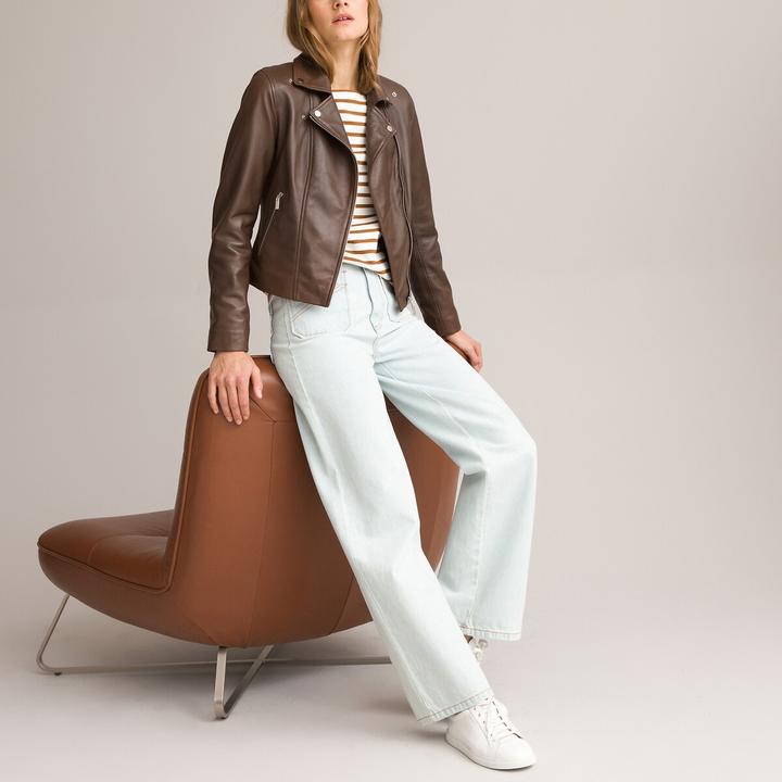 Immagine prodotto La Redoute Collections Giacca in pelle stile motociclista (48)