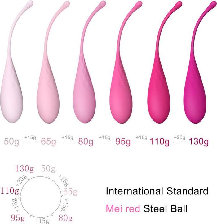 Actual product image Leslie Kegel Fit Pelvic Muscle Training Set 6 pieces (50 -130 g)