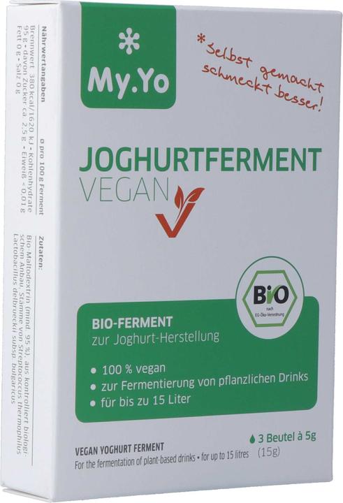 Nutritional values and ingredients My Yo Joghurt Ferment (3 Piece, Powder, 40 g)