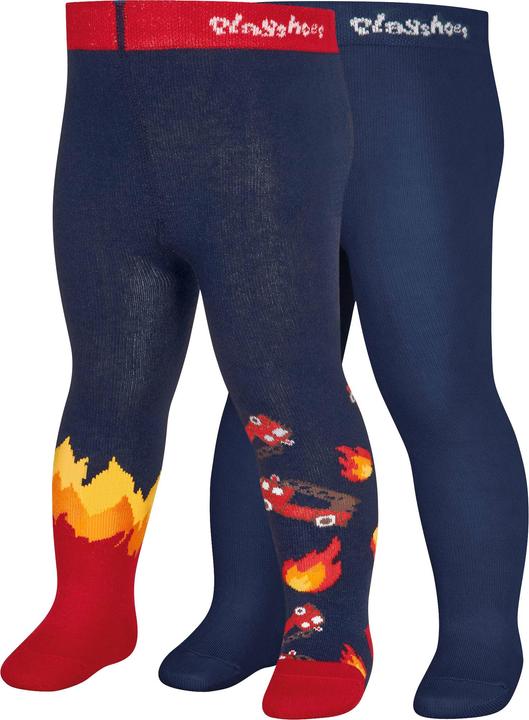 Playshoes Baby-Strumpfhose Feuerwehr 2er Set Gr. 98/104 Marineblau (98/104)
