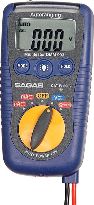 Actual product image Sagab Multimeter digital pocket size (CAT III 1000V, CAT IV 600V)