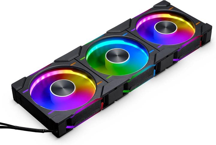 Actual product image Phanteks D30 PWM Regular Airflow D-RGB Fan, 3-pack - 120mm, black (120 mm, 3 x)
