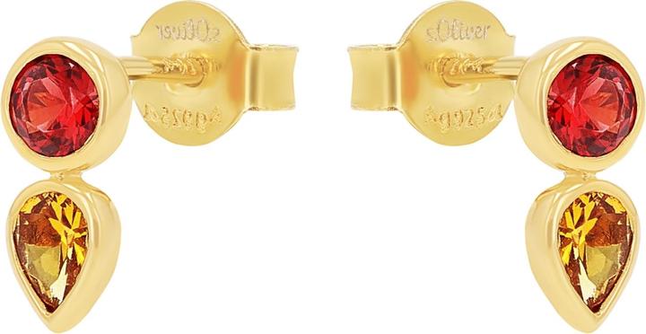 Image du produit S.Oliver Boucles d'oreilles pour femmes, argent 925 Sterling, zirconium synth. (Argent 925)