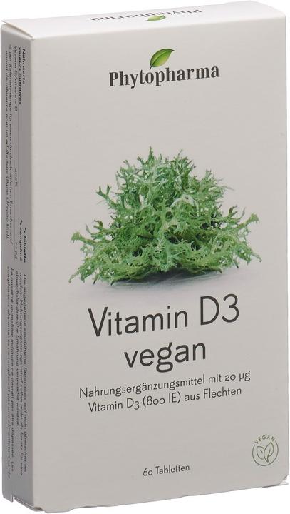Phytopharma Vitamin D3 Tablette vegan (60 Stück, Tabletten, 24 g)