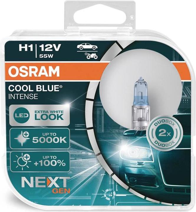 Actual product image Osram 4062172388061 Halogen bulb COOL BLUE® INTENSE H1 55 W 12 V (H1)
