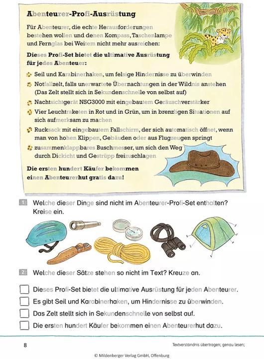 Produktbild Das Übungsheft Lesen 4 (Deutsch, Sabine Stehr, 2024)
