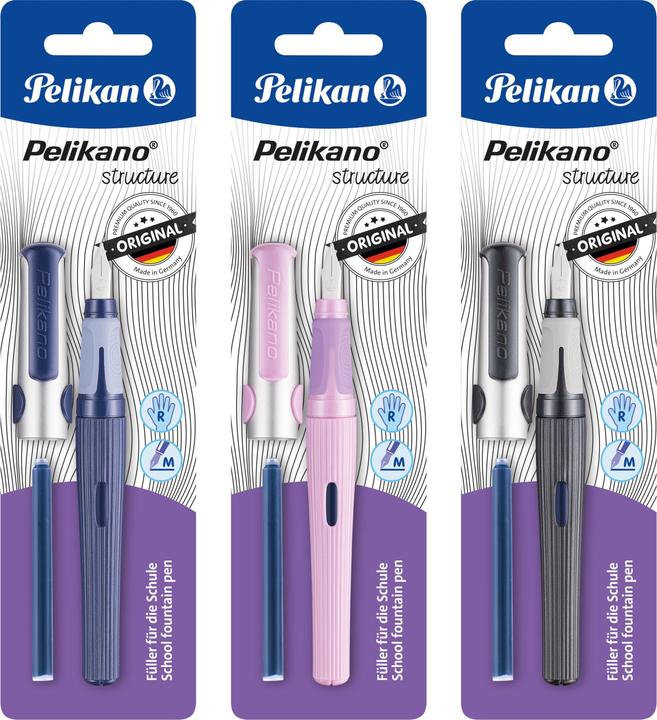 Image du produit Pelikan o structure Stylo à plume pour droitiers couleur M (Couleurs assorties, 3 x)