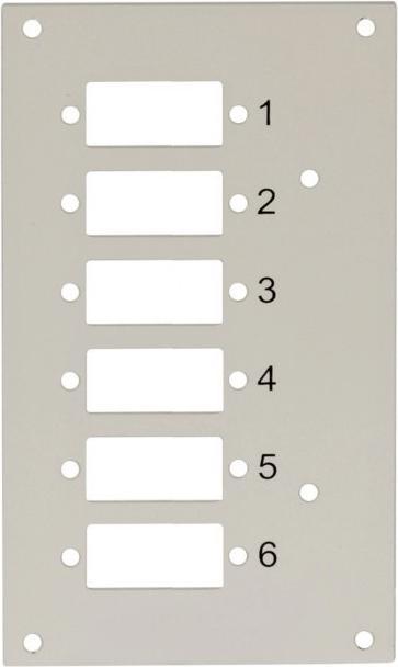 Produktbild EFB Elektronik LWL-Patchpanel für Hutschiene(DIN), zbh. Frontblende für 6x SC-Duplex Buchsen mit 2,8mm, *Ohne Kuppl