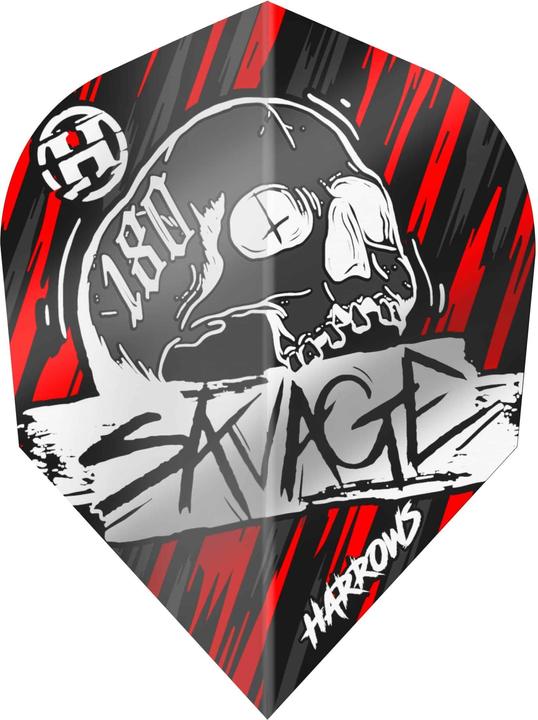 Actual product image Harrows Savage Flights Red Silver