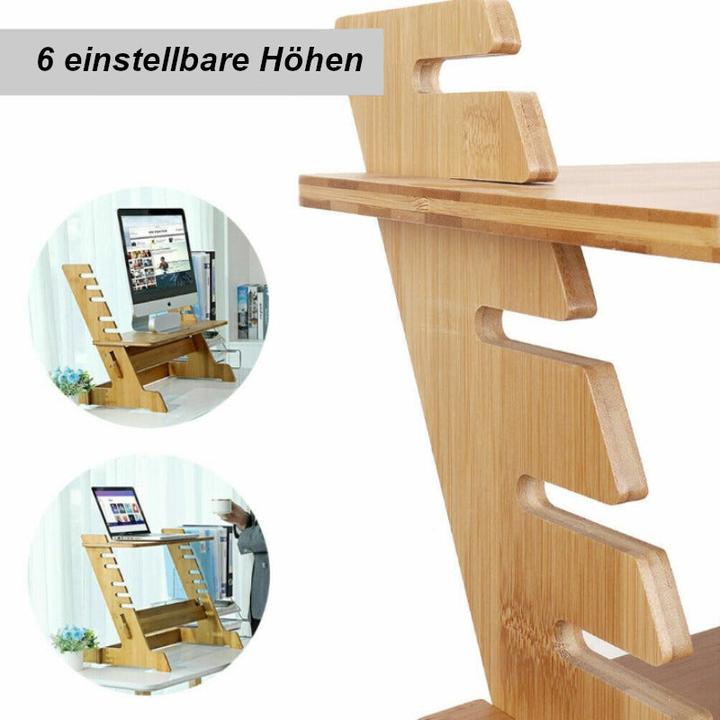 Produktbild Hermex Ergonomische Tischpulterhöhung Laptop-Tisch mobiler Steh-Arbeitsplatz