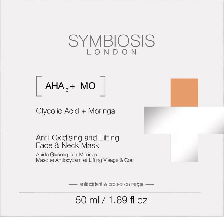 Actual product image Symbiosis Glycolic Acid + Moringa) Anti-Oxidant Mask Face & Neck Firming (50 ml)