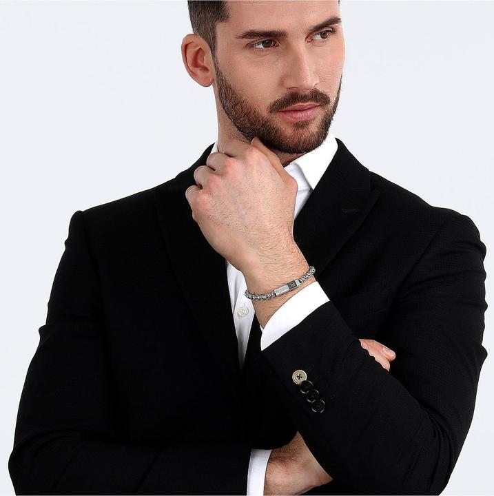 Immagine prodotto Maserati Bracciale in acciaio (22 cm, Acciaio inossidabile)