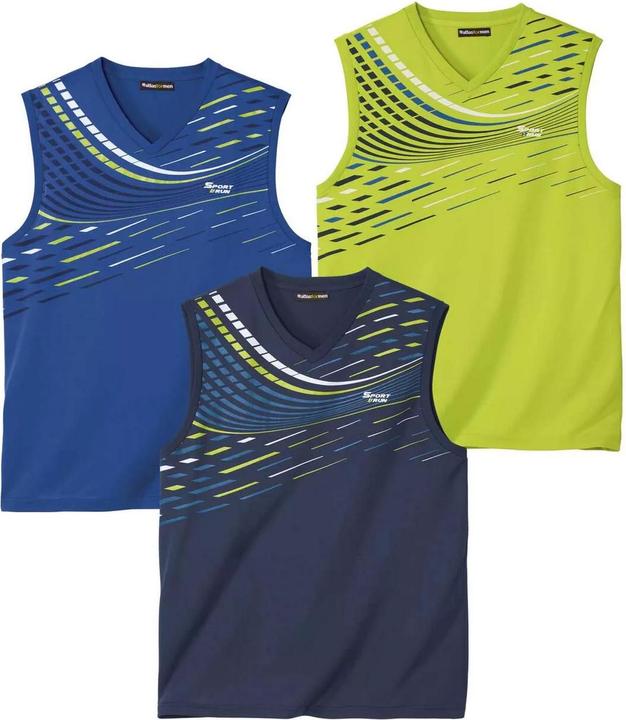 Atlas For Men 3erPack ärmellose TShirts Sport (M)