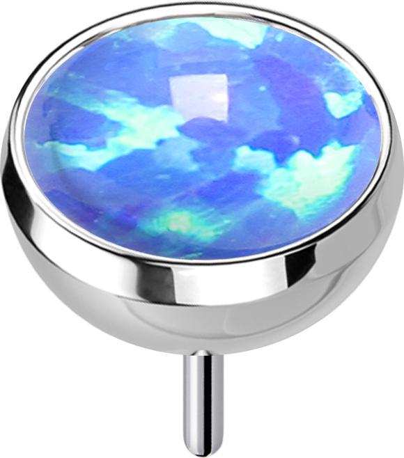 Immagine prodotto Star Piercing Emisfero Threadless in argento con blu opalino (senza ottone, Titanio G23)