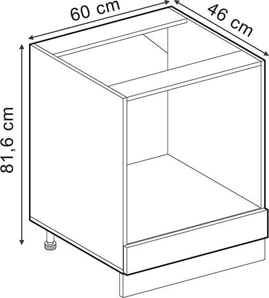 Produktbild Vicco Herdumbauschrank R-Line, Goldkraft Eiche/Weiss, 60 cm ohne Arbeitsplatte