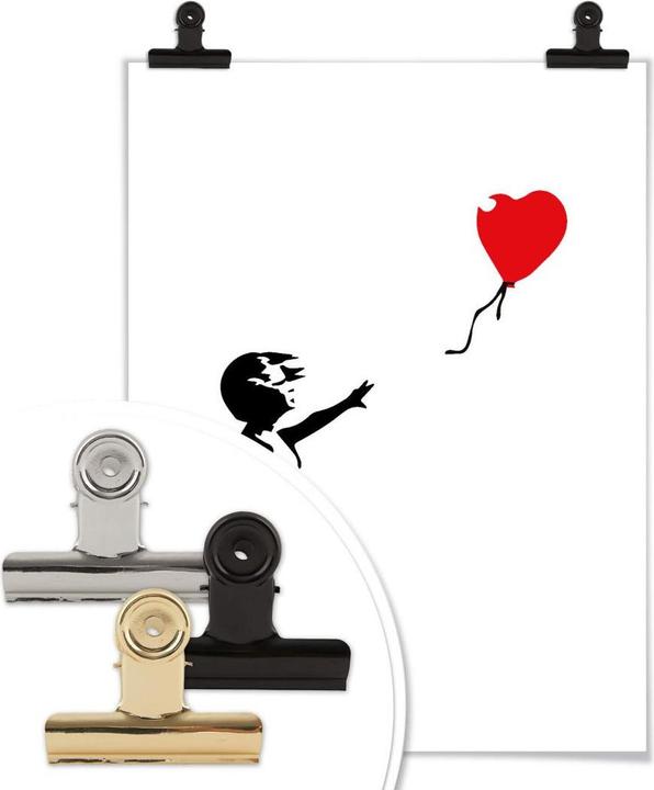Produktbild Trenddeko Poster Banksy – Girl with the red ballon 24 x 30 cm, Papier (24 x 30 cm)