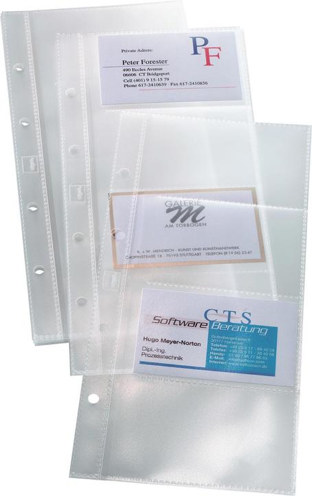 Image du produit Sigel Pochettes pour classeurs à anneaux pour cartes de visite (A8)