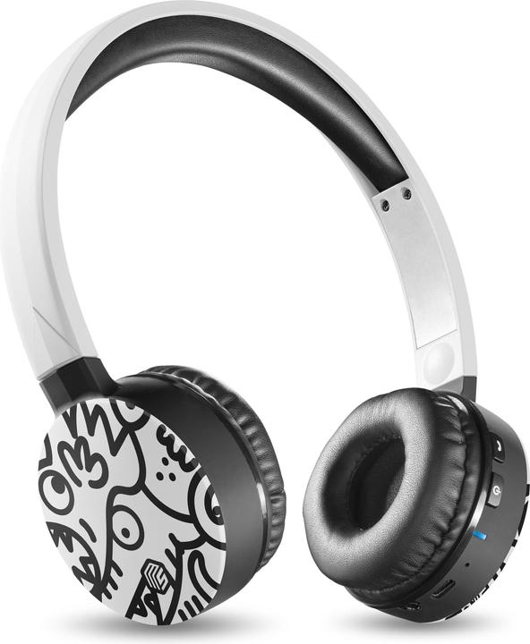 Produktbild Music Sound Music+Sound FANTASY Bluetooth-Kopfhörer weiss on-ear Softtouch max.20h Laufzeit 1 (keine Geräuschunterdrückung, 16 h, Kabellos)