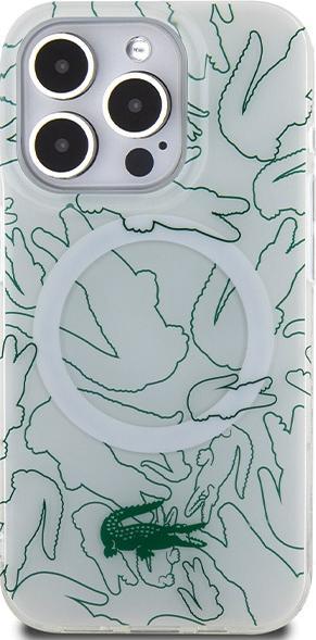 Produktbild Lacoste LCHMP15LUREH iPhone 15 Pro 6.1" biały/white hardcase Double Layer Repeat MagSafe (Apple iPhone 15 Pro)
