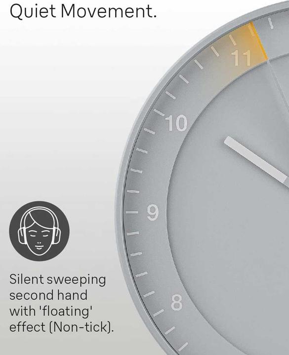 Actual product image Braun Wall clock, grey w.radio (30 cm)
