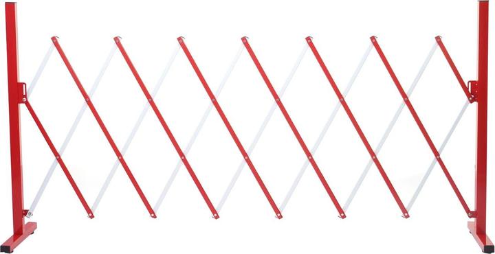 Produktbild Swisshandel24 Absperrgitter, Scherengitter Zaun Schutzgitter ausziehbar, Alu rot-weiss - Höhe 103cm, Breite 28-200 (31 cm)