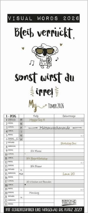 Actual product image My Timer Visual Words 2026 (German)
