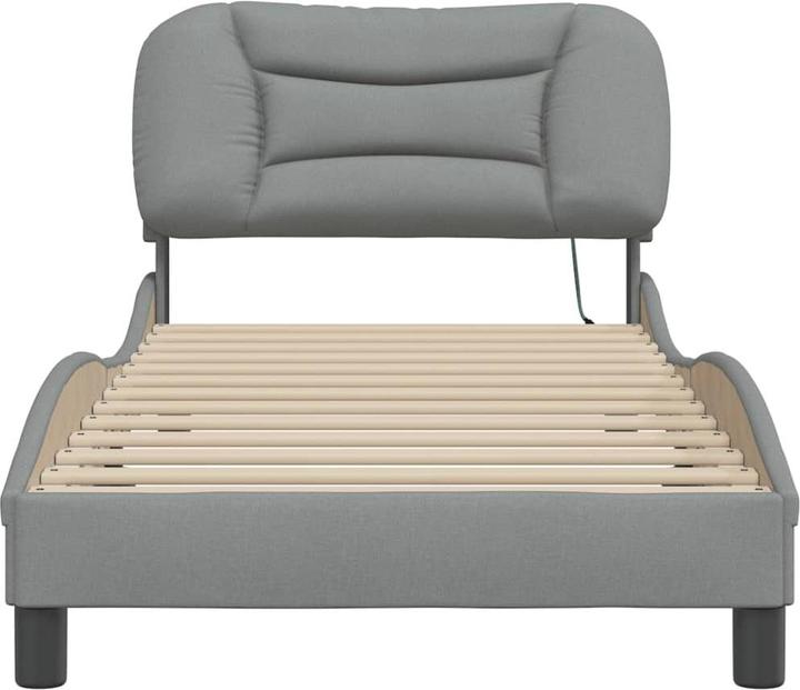 Produktbild VidaXL Bettgestell mit LED Stoff (90 x 190 cm)