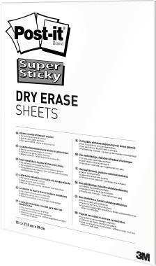 Produktbild Post-it Super Sticky Dry Erase Sheets