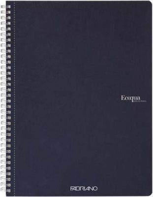 Image du produit Fabriano Cahier EcoQua spiralé ligné Dark (A4, À rayures, Couverture souple)