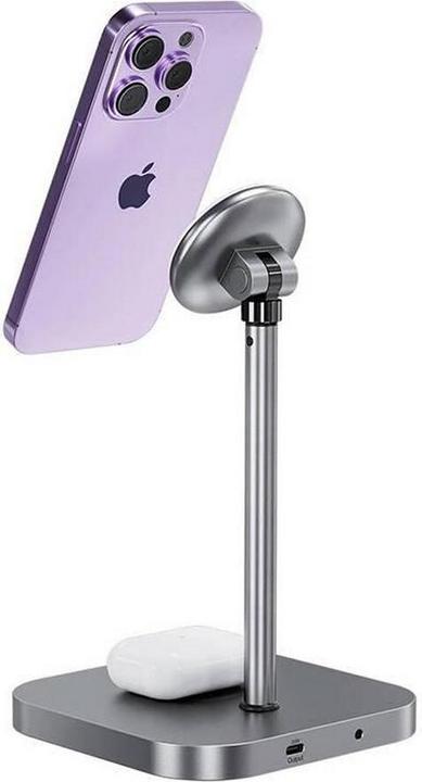 Produktbild Invzi MagFree 3-in-1 inductive charger for iPhone, iWatch, Airpods (gray)