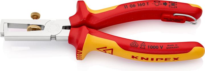 Knipex Abisolierzange mit 1106160TBKBefestigungsöse (165 mm)