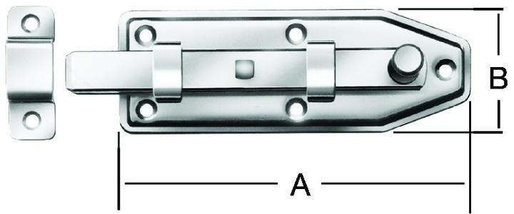 Produktbild Vormann Fensterriegel Länge 60 mm Breite 25 mm Form gerade Stahl blau verzinkt (10 Stk.)