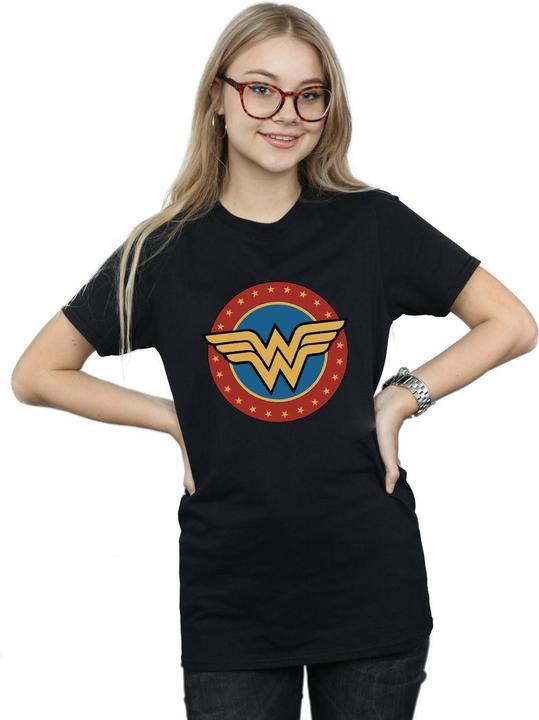 Immagine prodotto Wonder Woman Maglietta Boyfriend in cotone con logo donna/donna (L)