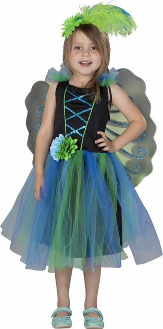 Actual product image MICA Festival Costume - Peacock fairy - for children - 3 pieces - different sizes 110/116 (110)