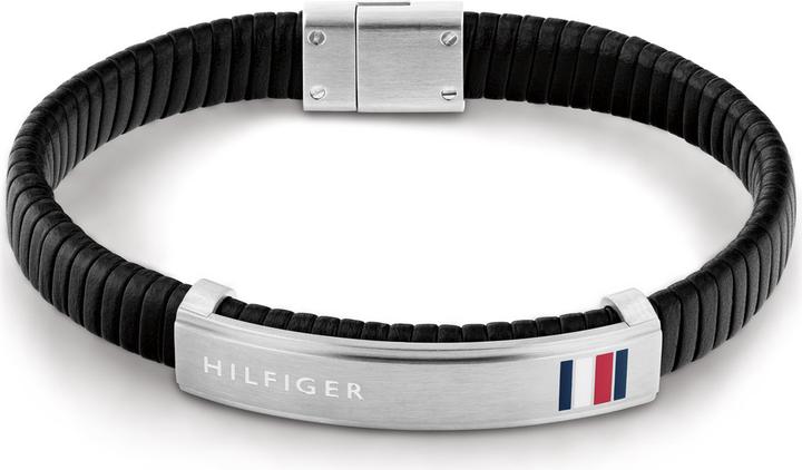 Tommy Hilfiger Flat Braided Armband (19 cm, Leder)