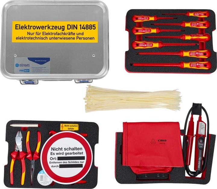 Produktbild Dönges Elektrowerkzeug DIN 14885, mit Schaumeinlage, 400 x 300 x 150 mm