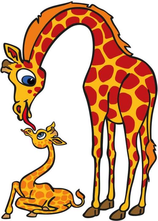 Produktbild Trenddeko Giraffe mit Kind (40 x 56 cm)