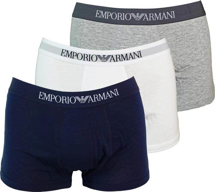 Emporio Armani Unterwäsche 3er Pack Trunk Unterhosen Herrenshorts (S, 3er Pack)