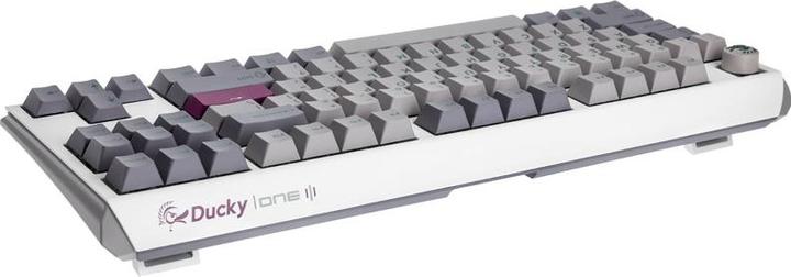 Actual product image Ducky One 3 Mist Grey TKL Gaming Keyboard, RGB LED - MX-Speed-Silver (US) (US, Cable)