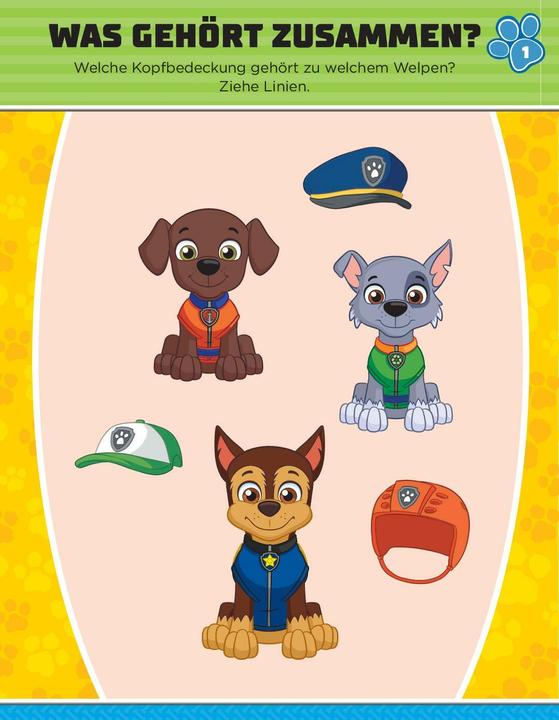Image du produit PAW Patrol Rätselbuch mit 40 Tattoos (Allemand, Éditions Schwager & Steinlein, 2024)